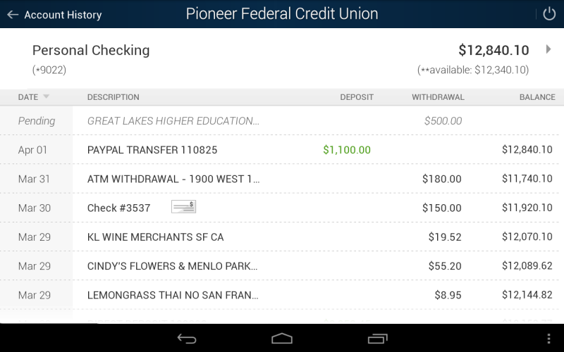 Pioneer Federal Credit Union Screenshot3