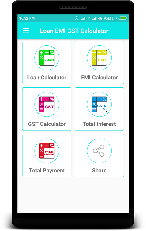 Loan emi calculator & GST calculator Screenshot1