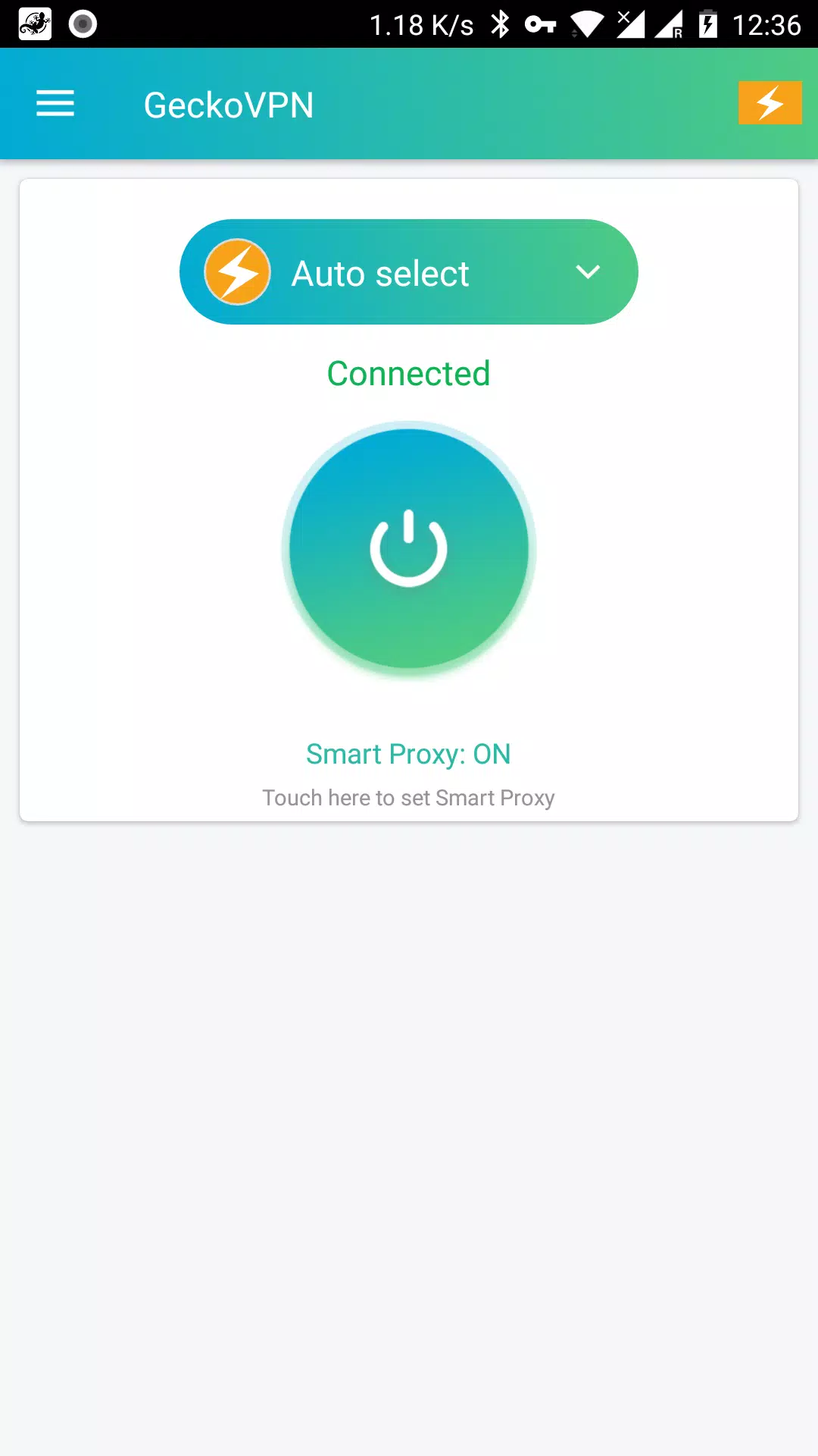 GeckoVPN Free Fast Unlimited Proxy VPN Screenshot1