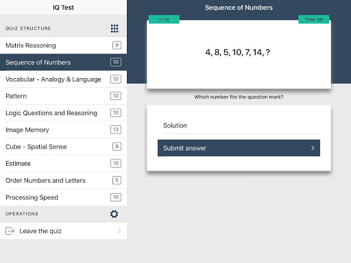 IQ Test - The Intelligence Quiz Screenshot3