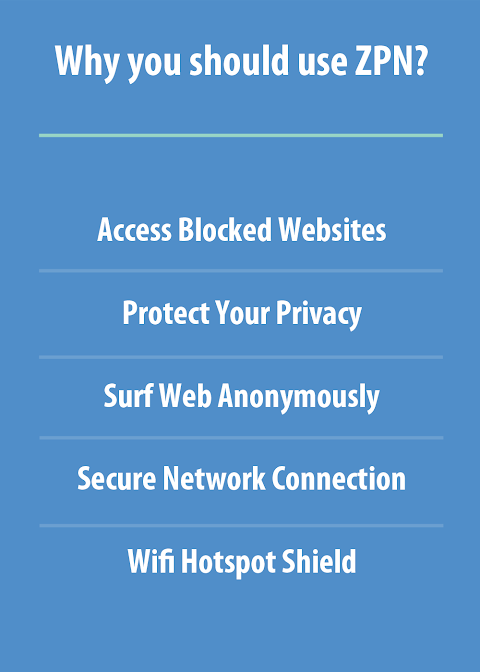 VPN Free Unblock Proxy - ZPN Screenshot2