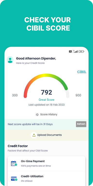 Wishfin CIBIL Score Check Screenshot3