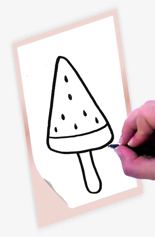 How To Draw a Popsicle ice cream Screenshot1