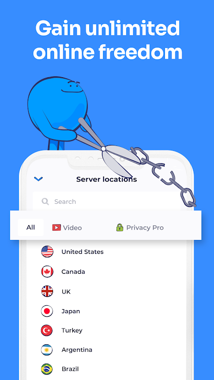 Atlas VPN - Fastest free VPN and Proxy access Screenshot1