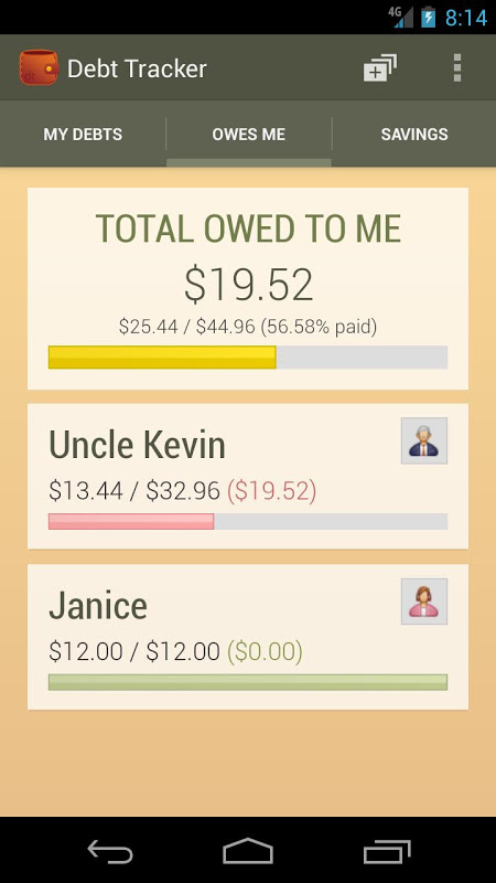 Debt Tracker Screenshot4