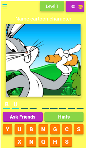 Cartoon Characters Quiz Screenshot1