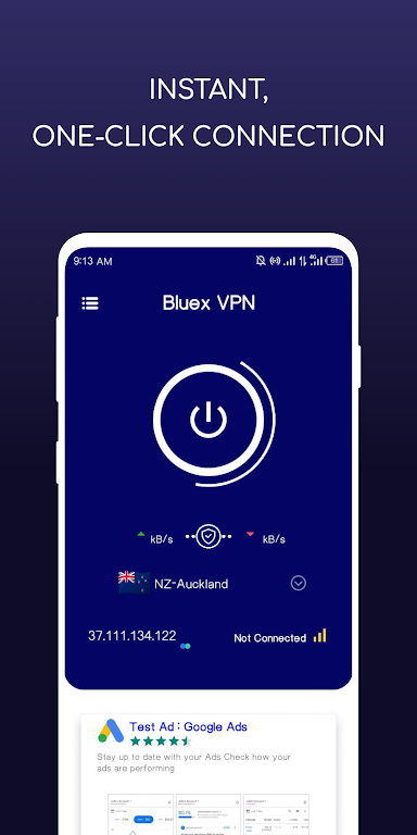 BlueX VPN - Fast & Secure Screenshot2