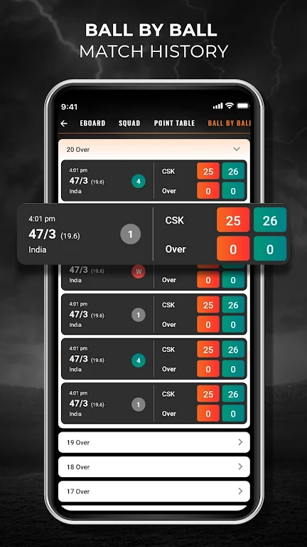 Falcon Cricket Live Line Screenshot4