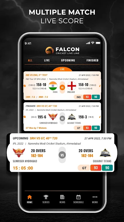 Falcon Cricket Live Line Screenshot1