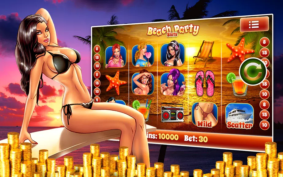 Beach Girls Slot Machine Pokie Screenshot2