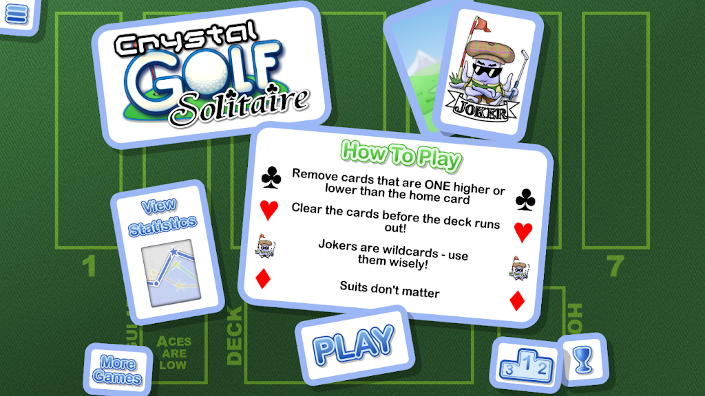 Crystal Golf Solitaire Screenshot2