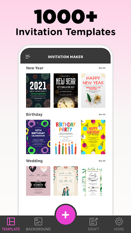 Invitation Card Maker & Design Mod Screenshot2