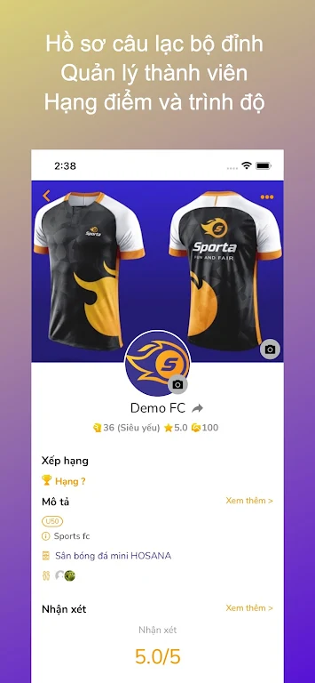 Sporta - Cộng đồng bóng đá Screenshot4