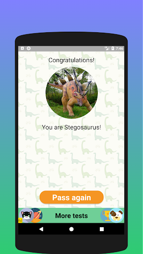 What dinosaur are you? Test Screenshot2