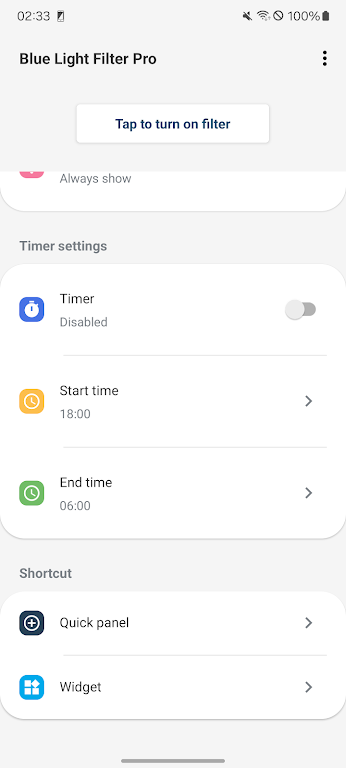 Blue Light Filter Pro Mod Screenshot2