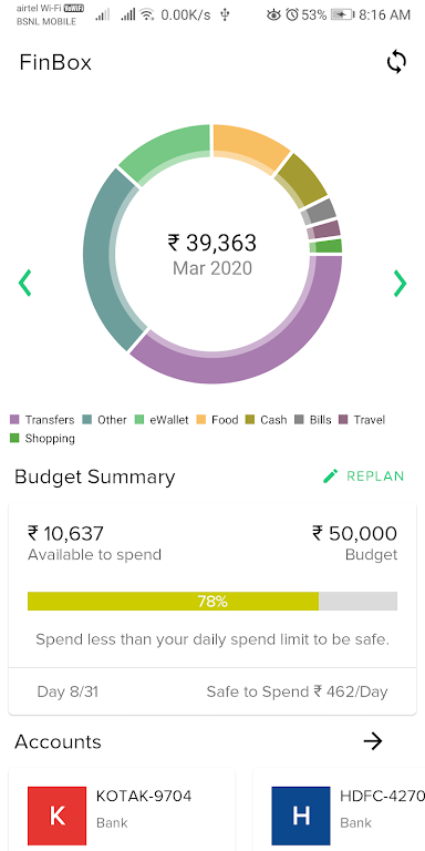 FinBox Finance Manager Screenshot1