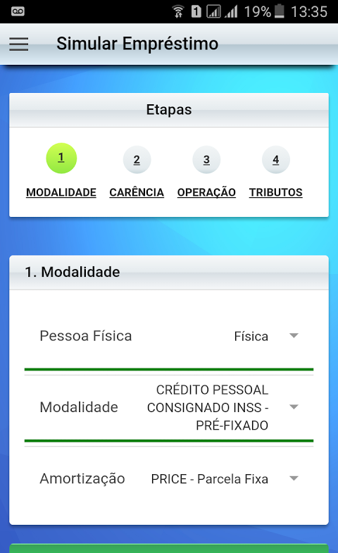 Simulador Empréstimo Bancário Screenshot2