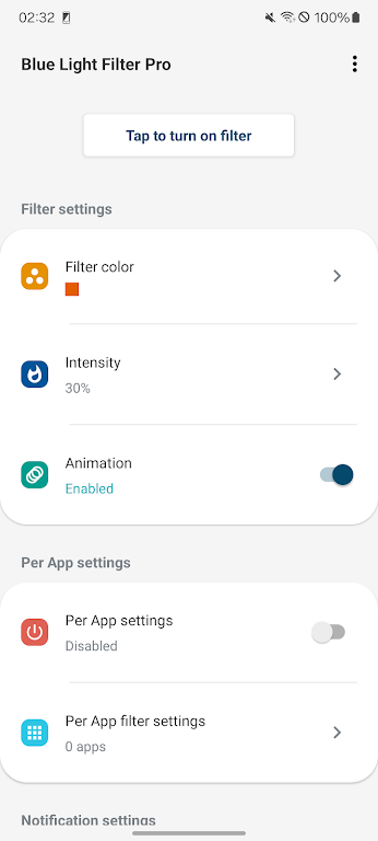 Blue Light Filter Pro Mod Screenshot1