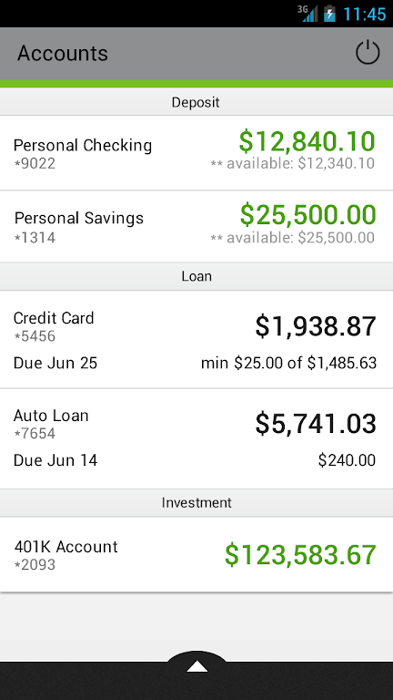 Cy-Fair FCU Mobile Banking Screenshot1