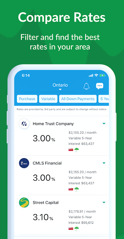 Canadian Mortgage App Screenshot3