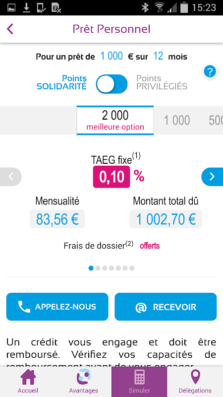 CASDEN Banque Populaire Screenshot2