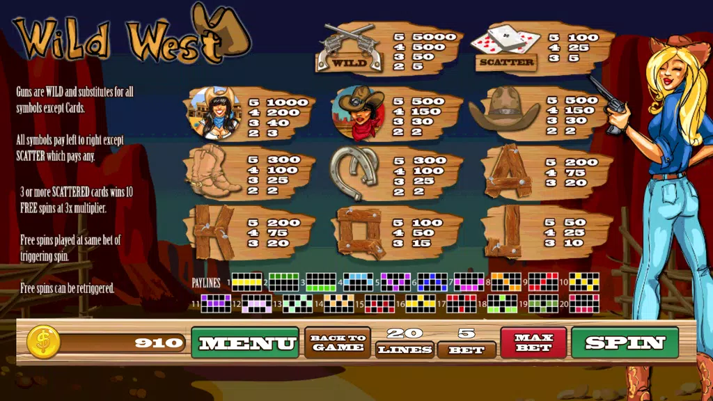 Wild West - Slot Machine Screenshot4