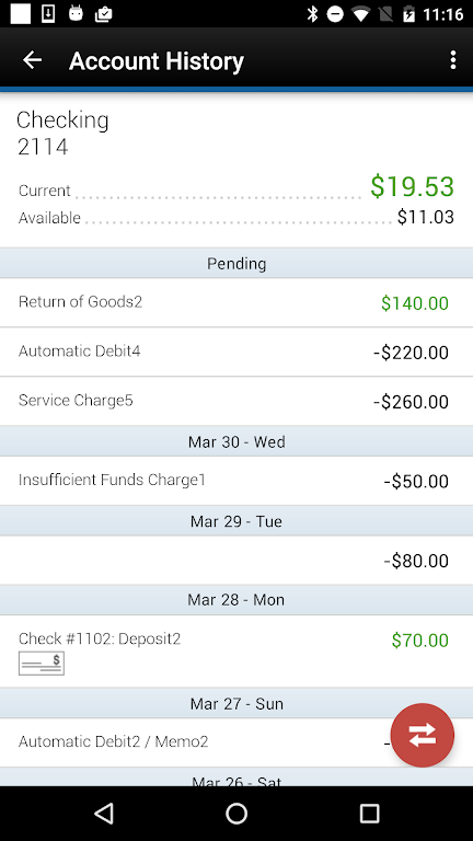 SFCU Mobile Banking Screenshot1