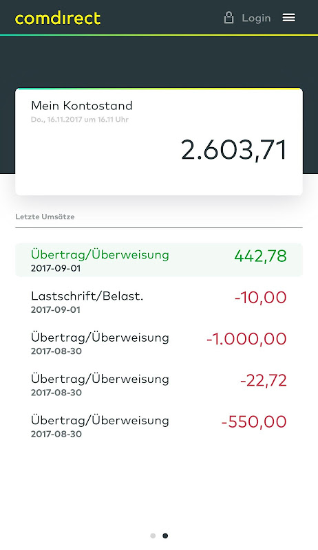 comdirect mobile App Screenshot1