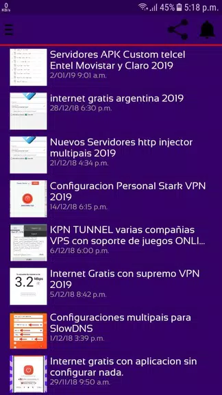 Internet gratis VPN Android 2019 Screenshot1