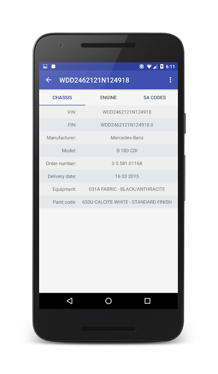 VIN decoder for Mercedes Benz Screenshot3
