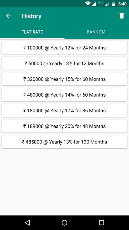 EMI Calculator - Bank EMI, Flat Rate EMI Screenshot2