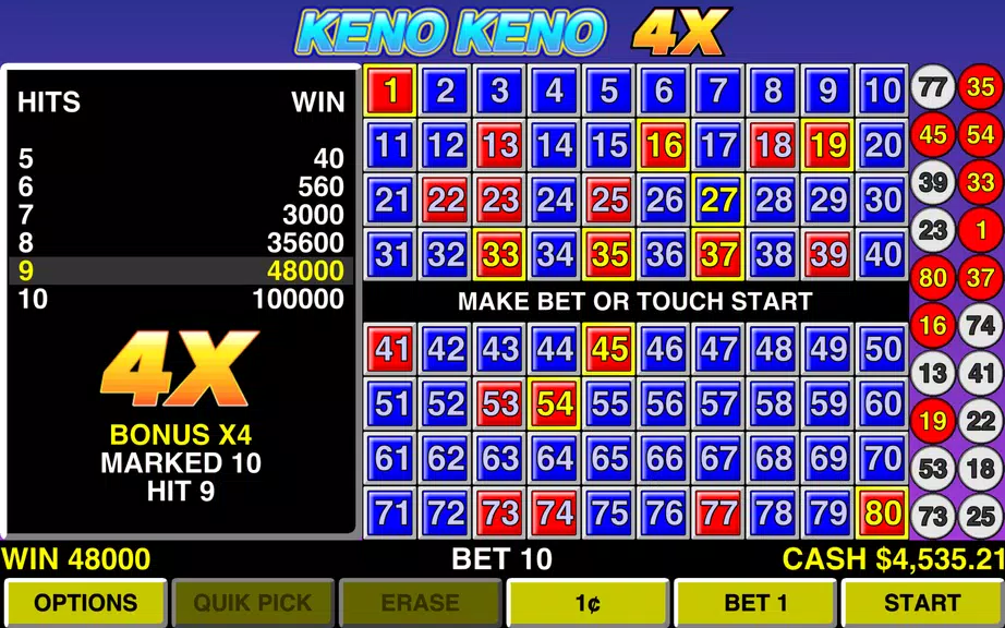 Keno Keno 4X Las Vegas Casino Screenshot4