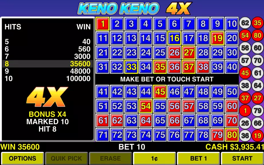 Keno Keno 4X Las Vegas Casino Screenshot3