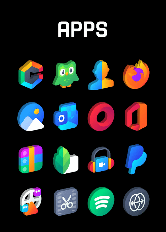 Gradient 3D – Icon Pack Mod Screenshot2