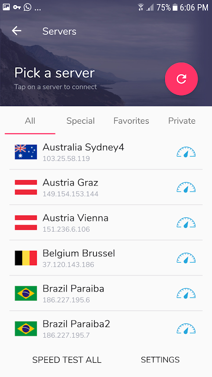 VPN Area: Fast VPN for Android Screenshot2