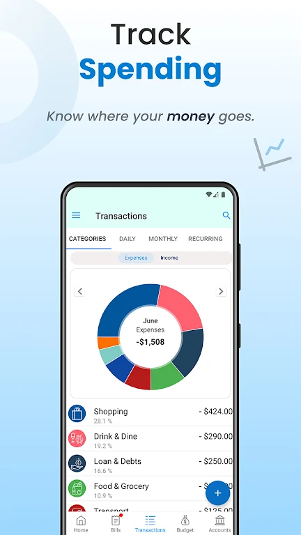 Bill Payment Organizer, Budget Screenshot4