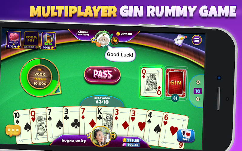 Gin Rummy Online - Free Card Game Screenshot1