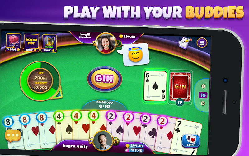 Gin Rummy Online - Free Card Game Screenshot2