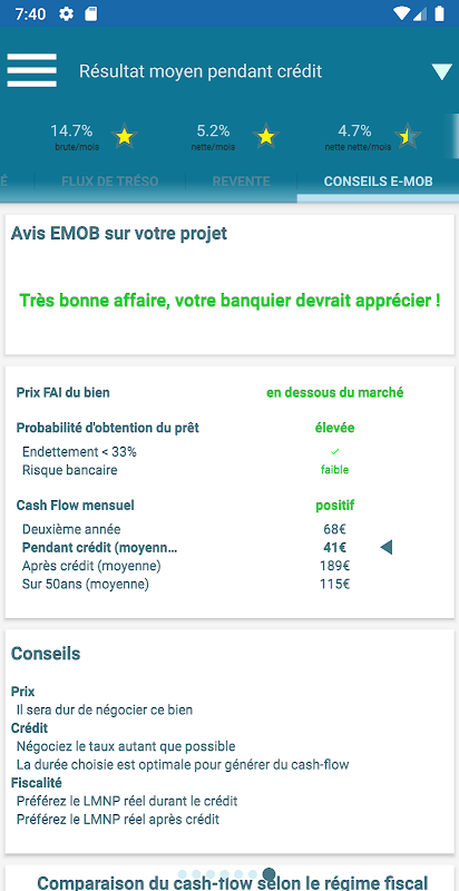 Rentabilité, Investissement, Locatif e-MOB Screenshot2