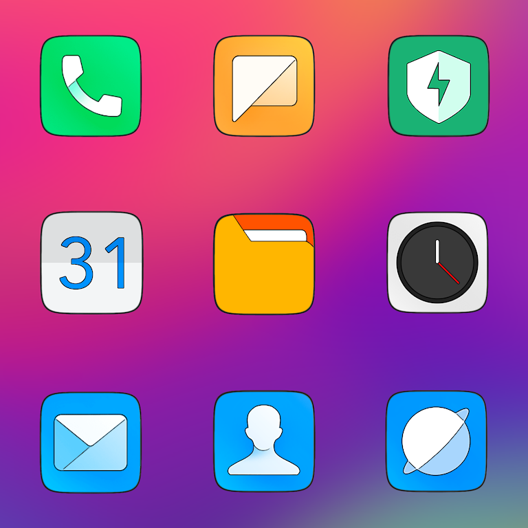 MIUl Carbon Icon Pack Mod Screenshot1