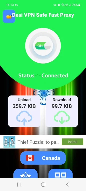 Desi VPN Safe Fast Proxy Screenshot1