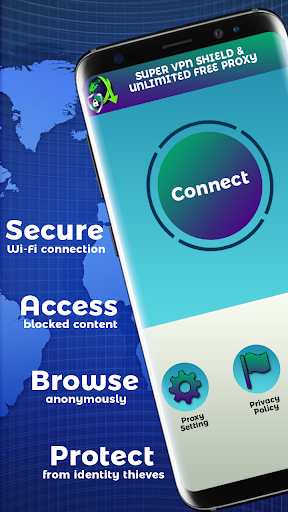 Super VPN Shield & amp Unlimited Free Proxy Screenshot1