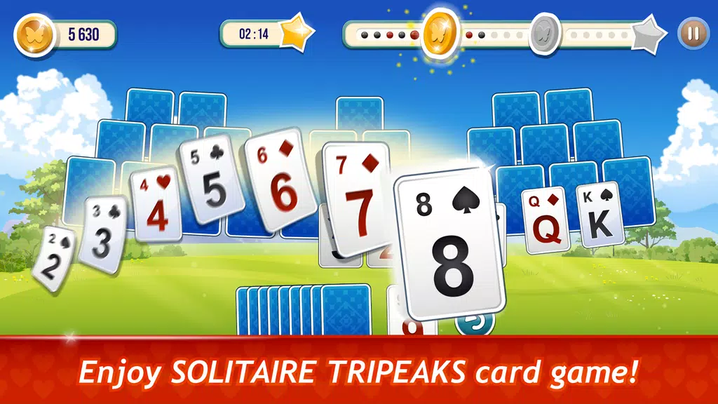 Solitaire TriPeaks Rose Garden Screenshot1