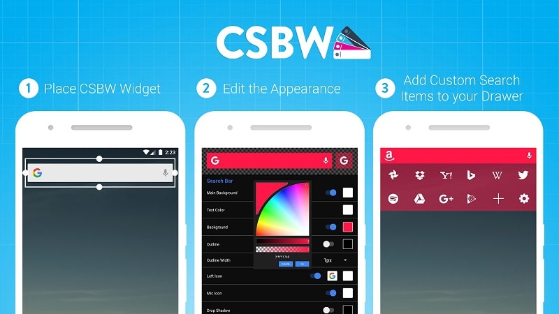 Custom Search Bar Widget CSBW Screenshot1