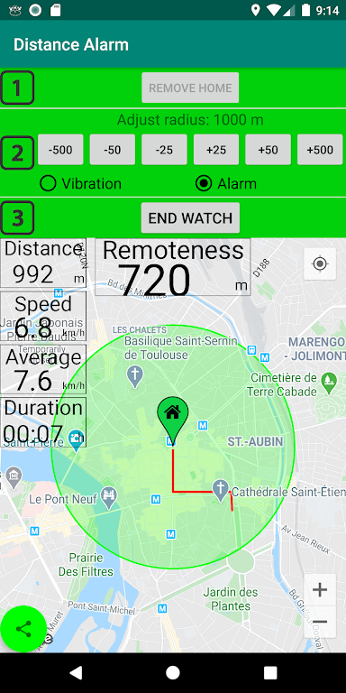 Distance Alarm Screenshot1