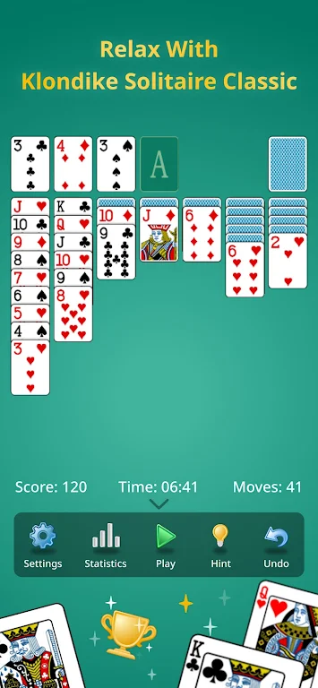 Solitaire Klondike Free. Screenshot1