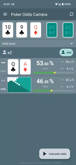 Poker Odds Camera Calculator Screenshot2