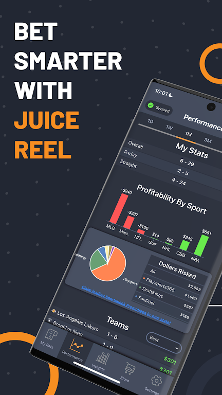 Juice Reel: Bet Tracker & Tips Screenshot1