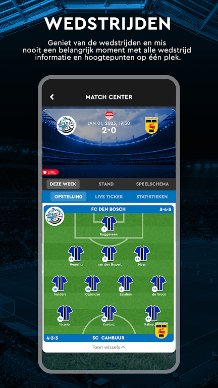 FC Den Bosch - Officiële App Screenshot3