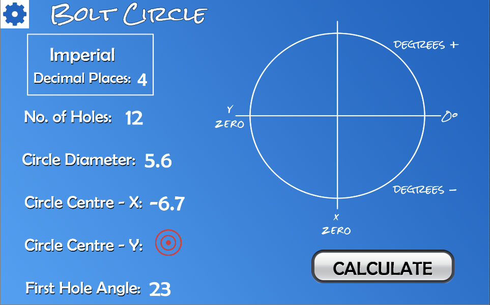 Bolt Circle Calculator Screenshot2